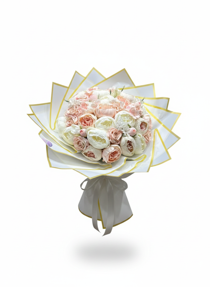 Somon Zarafeti Buketi ✨ | Şakayık & Erengül ile Soft Premium Tasarım