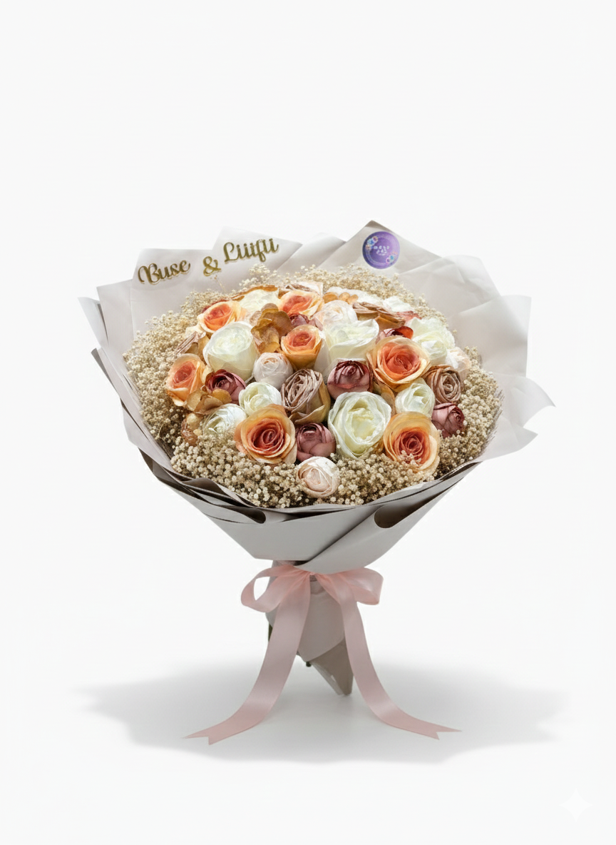 Pastel Rüya Buketi 💞 | Şakayık & Erengül ile Zamansız Zarafet