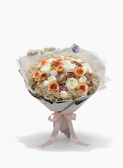 Pastel Rüya Buketi 💞 | Şakayık & Erengül ile Zamansız Zarafet