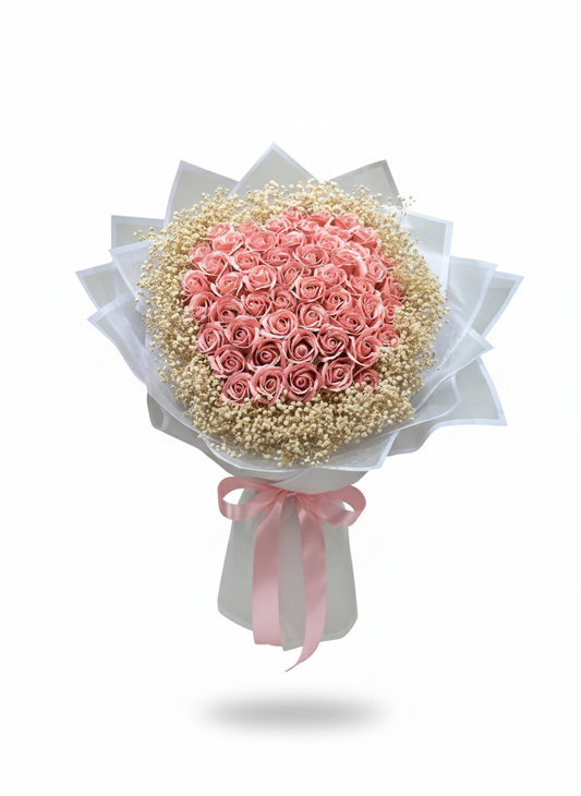 50’li Lila Kokulu Sabun Gül Buketi | Romantik ve Kalıcı Hediye 🌸