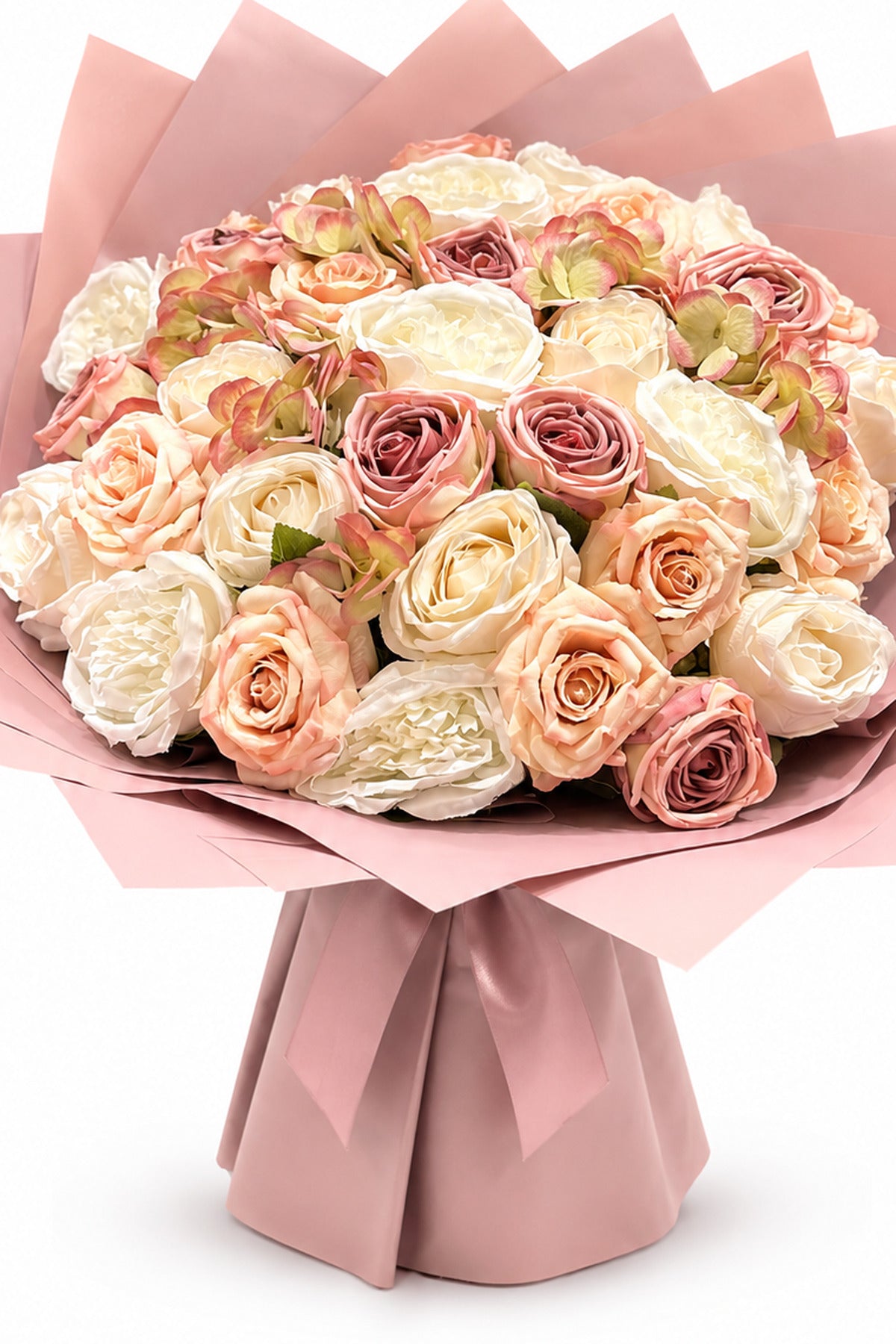 Pastel Pembe Yapay Çiçek Buketi Sevgiliye Doğum Günü Hediyesi - görsel 2