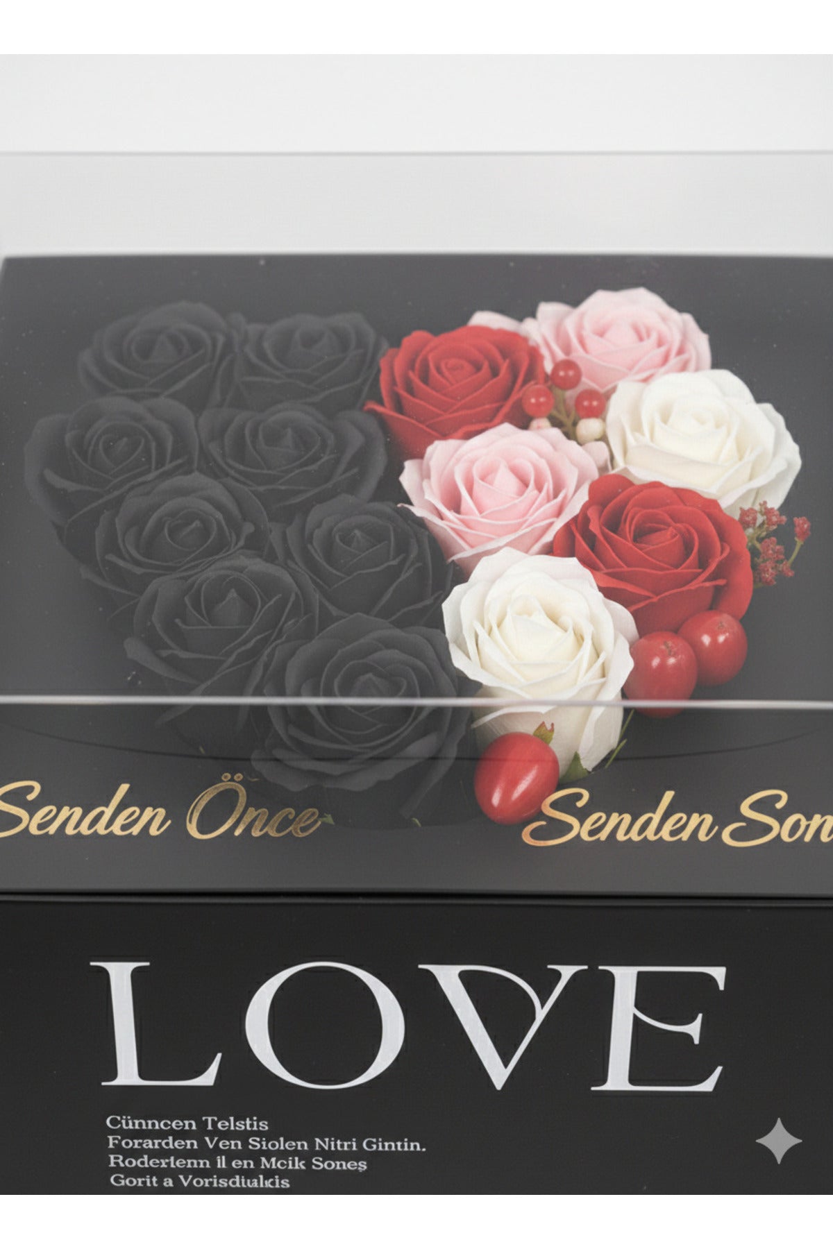 Kırmızı Kadife Gül ve Ayıcıklı Hediye Kutusu Sevgiliye Romantik Aranjman - görsel 4