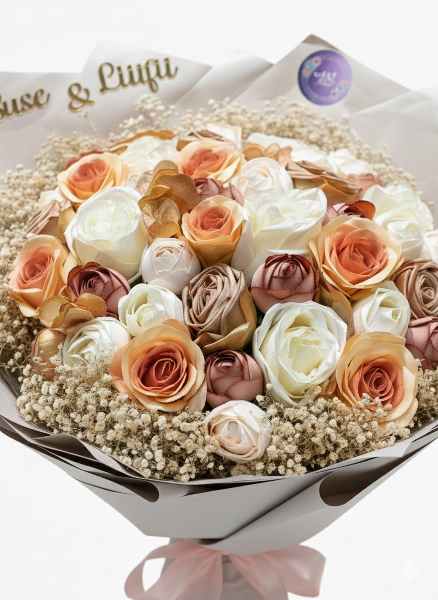 Pastel Rüya Buketi 💞 | Şakayık & Erengül ile Zamansız Zarafet