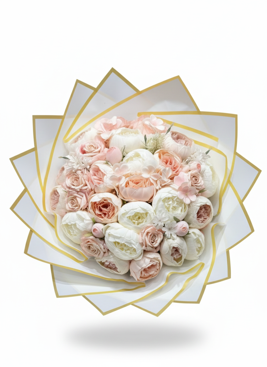 Somon Zarafeti Buketi ✨ | Şakayık & Erengül ile Soft Premium Tasarım