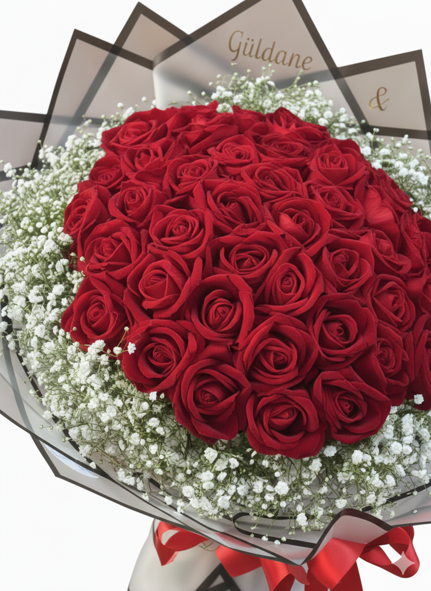41 Kadife Güllü Premium Aşk Buketi