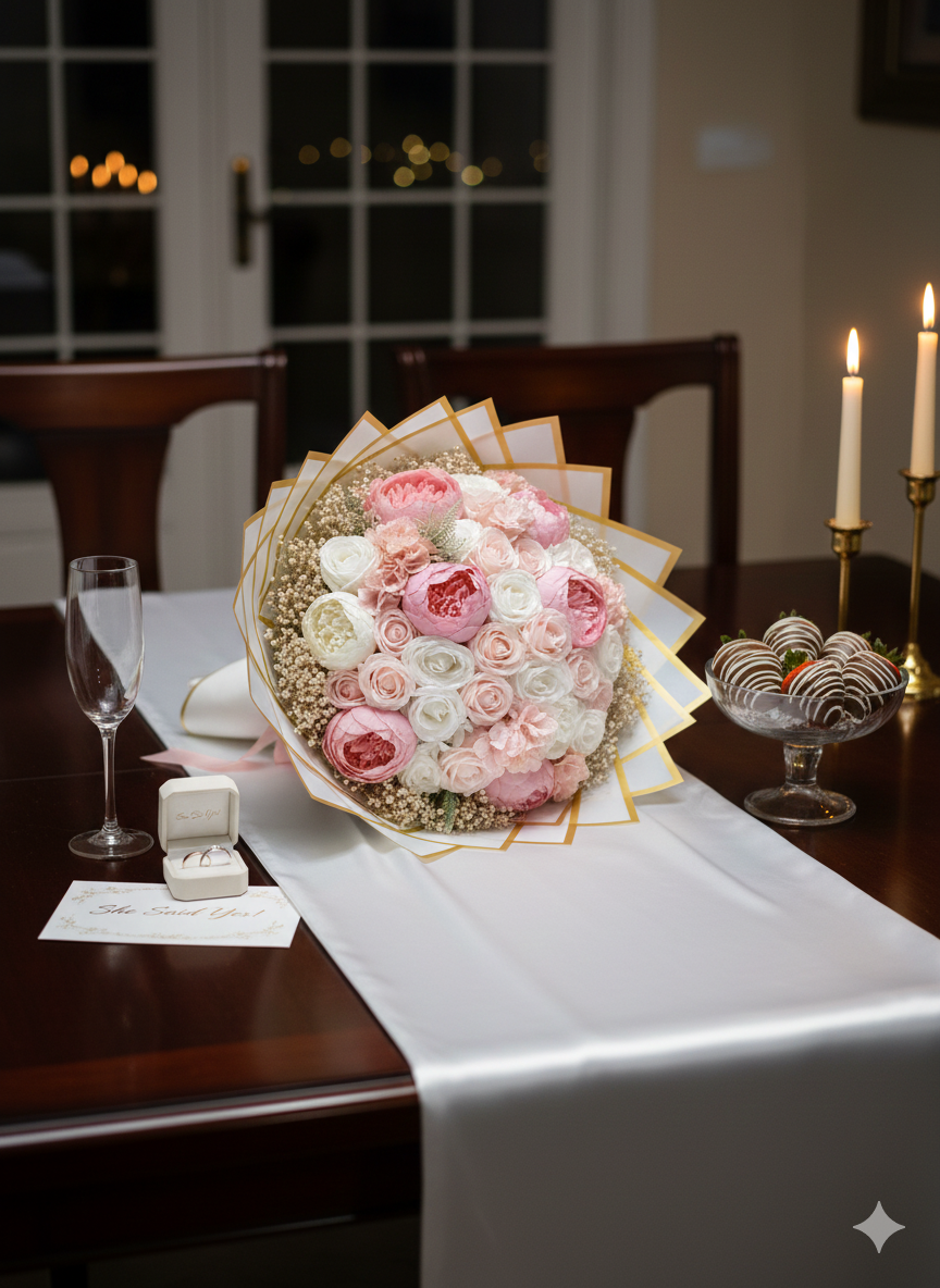 Somon Aşkı Buketi 🌸 | Pembe Şakayık & Ortanca ile Zarafetin En Tatlı Hali