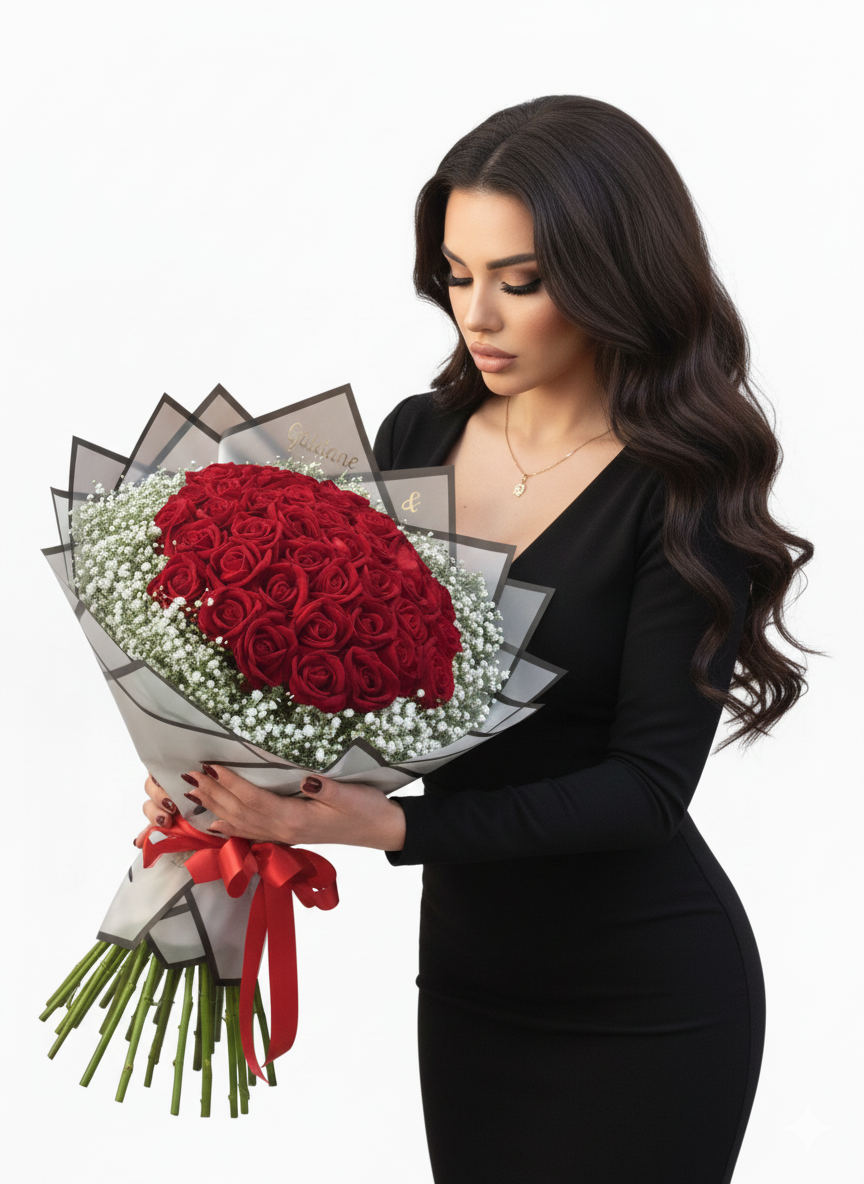 41 Kadife Güllü Premium Aşk Buketi