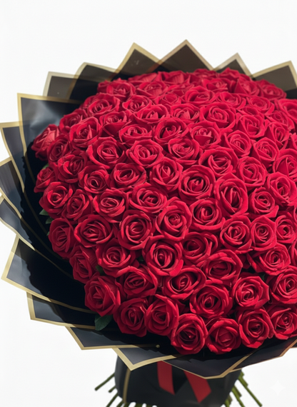 101 Kadife Gülün Görkemli Uyumu