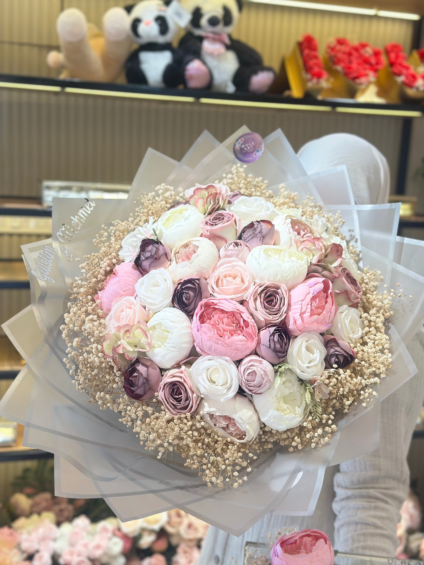 Soft Pembe Şakayık & Gül Buketi Çikolata Seti