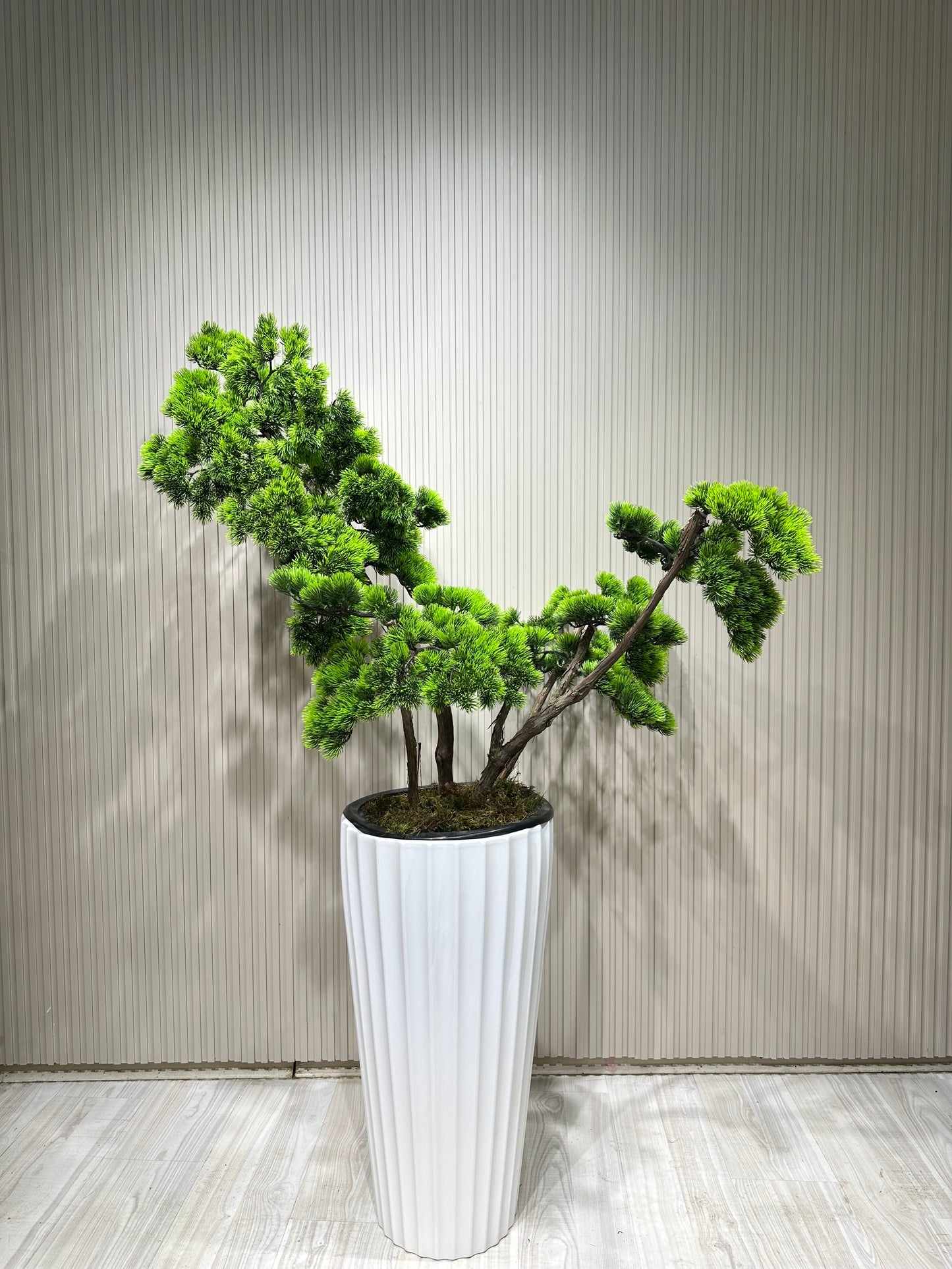 150 cm 3 Dal Bonsai Ağaç | Beyaz Kırılmaz Saksıda Gerçek Görünümlü Yapay Ağaç 🌿