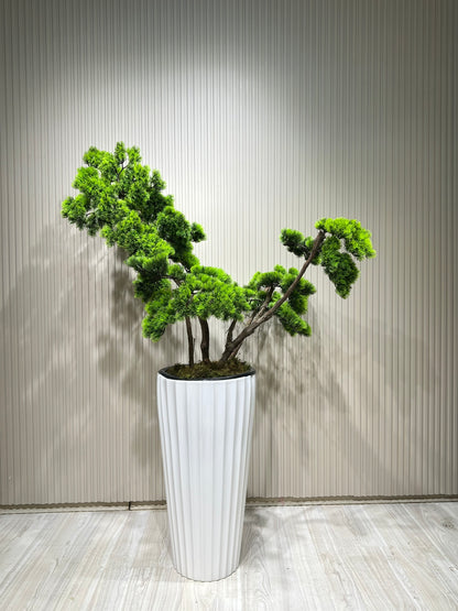 150 cm 3 Dal Bonsai Ağaç | Beyaz Kırılmaz Saksıda Gerçek Görünümlü Yapay Ağaç 🌿