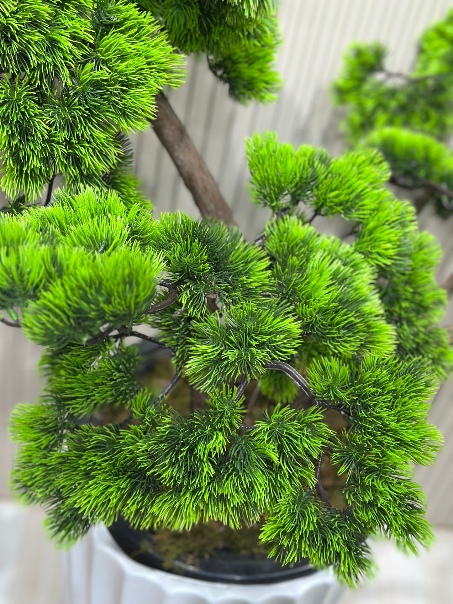 150 cm 3 Dal Bonsai Ağaç | Beyaz Kırılmaz Saksıda Gerçek Görünümlü Yapay Ağaç 🌿