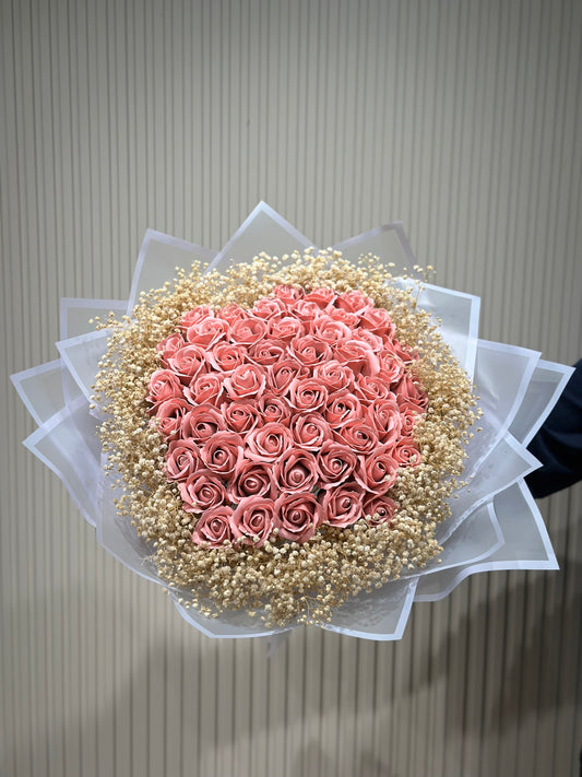 50’li Lila Kokulu Sabun Gül Buketi | Romantik ve Kalıcı Hediye 🌸