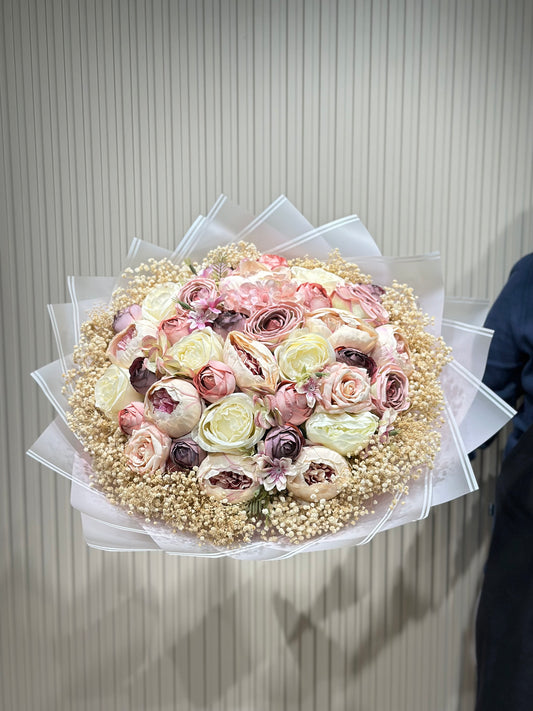 Pastel Aşk Buketi 💕 | Şakayık & Erengülün Zamansız Uyumu