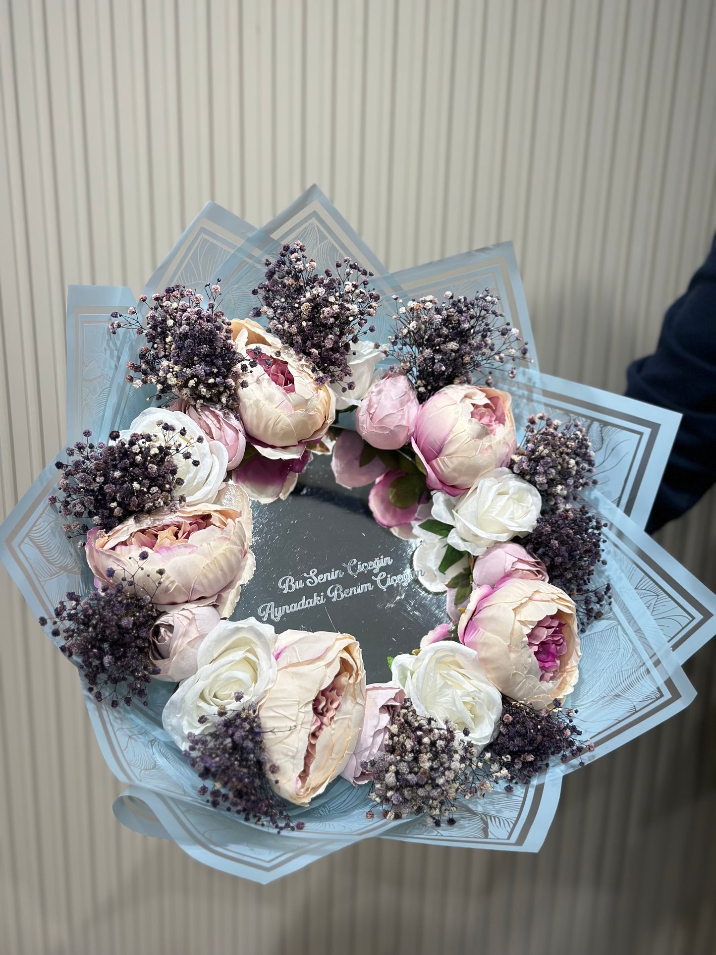 Lila Cipso & Şakayık Ayna Buketi