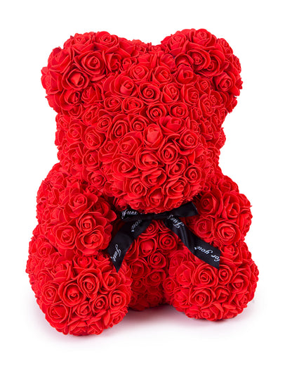 Ayı Teddy Bear Premium Kırmızı Güllü  - Özel Tasarım Hediye Kutusu