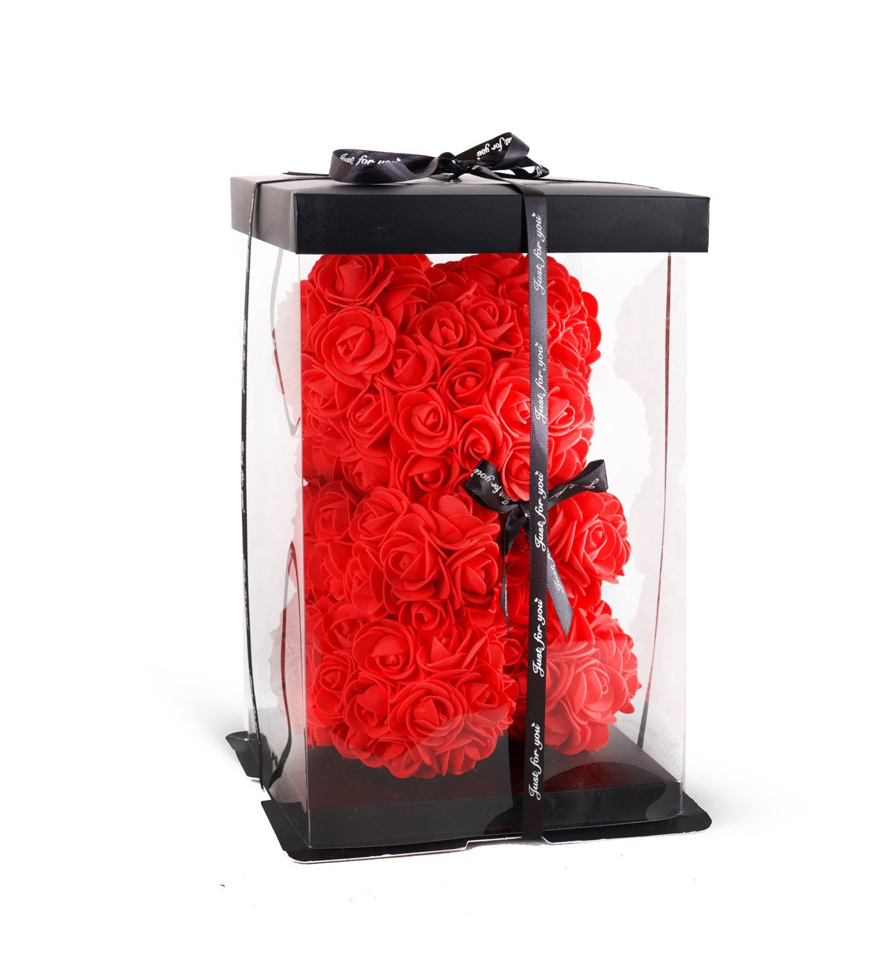 Ayı Teddy Bear Premium Kırmızı Güllü  - Özel Tasarım Hediye Kutusu